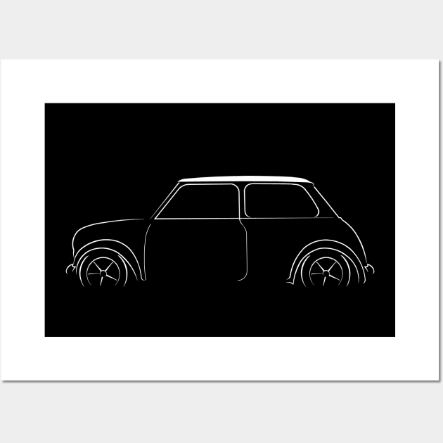 Original Austin Cooper Mini - profile stencil, white Wall Art by mal_photography